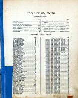 Table of Contents, Williams County 1914